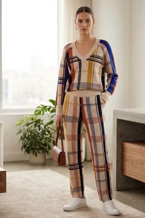 Jersey Cuadros Jacquard